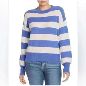 AQUA
Distressed Striped Cashmere Sweater - 100% Exclusive M